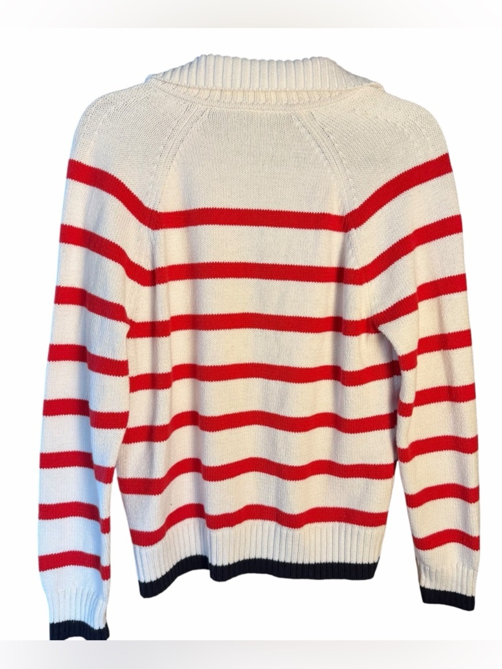 Talbots Sailor Collar Cardigan Sweater - Picture 3 of 5